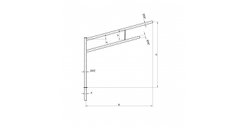 Консольный кронштейн двухрожковый К37-1,5-2,5-1-1