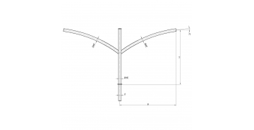 Консольный кронштейн двухрожковый К73-1,0-3,0-1-1